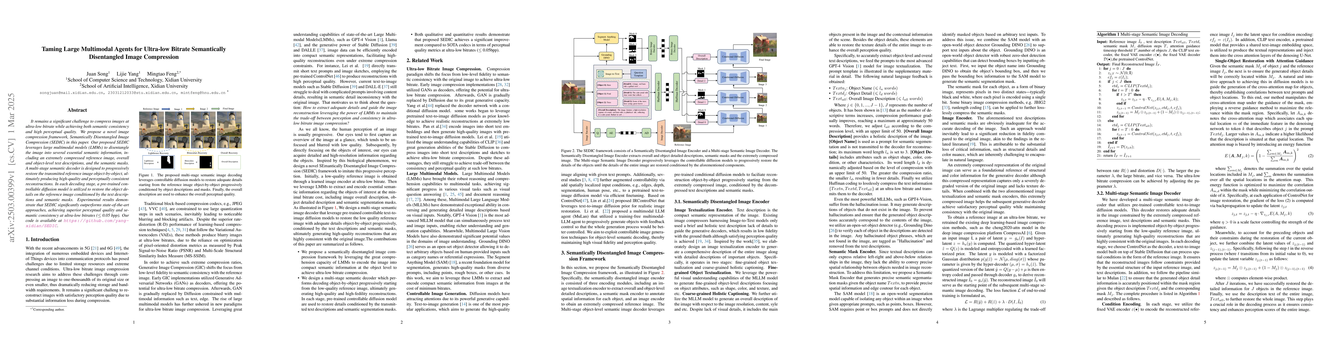 Thumbnail for Taming Large Multimodal Agents for Ultra-low Bitrate Semantically
  Disentangled Image Compression
