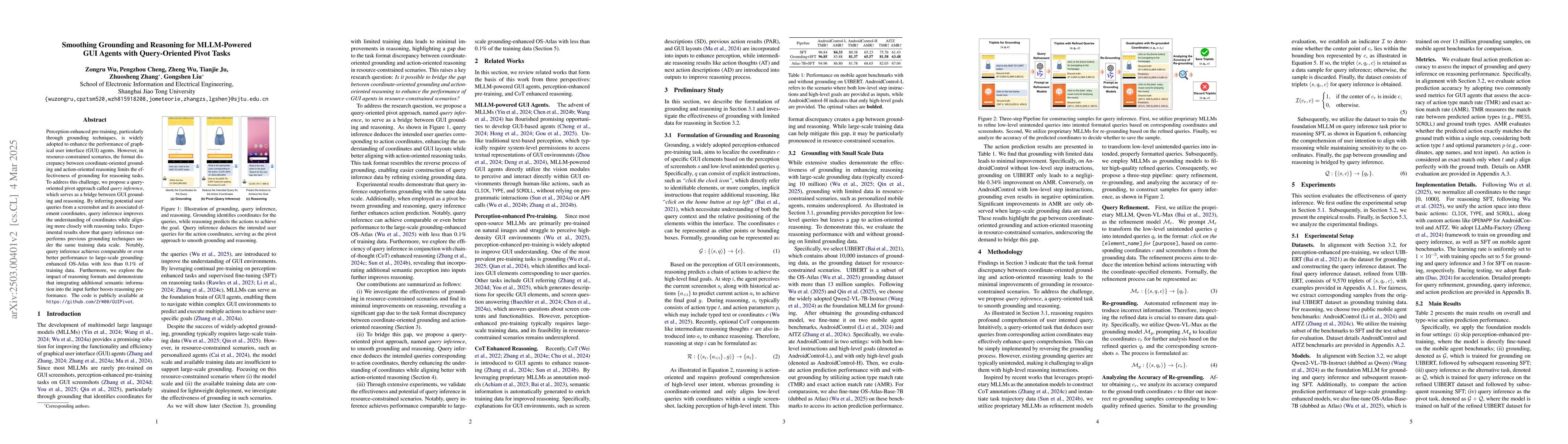 Thumbnail for Smoothing Grounding and Reasoning for MLLM-Powered GUI Agents with
  Query-Oriented Pivot Tasks
