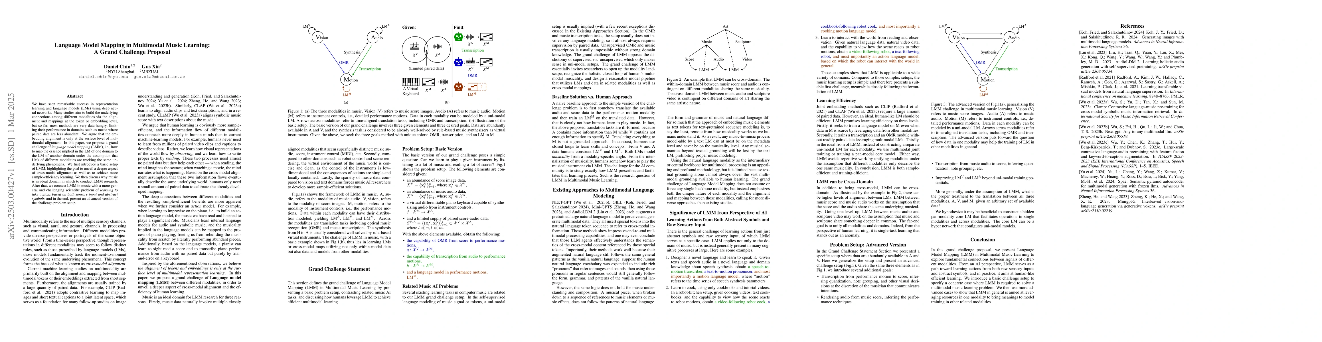 Thumbnail for Language Model Mapping in Multimodal Music Learning: A Grand Challenge
  Proposal