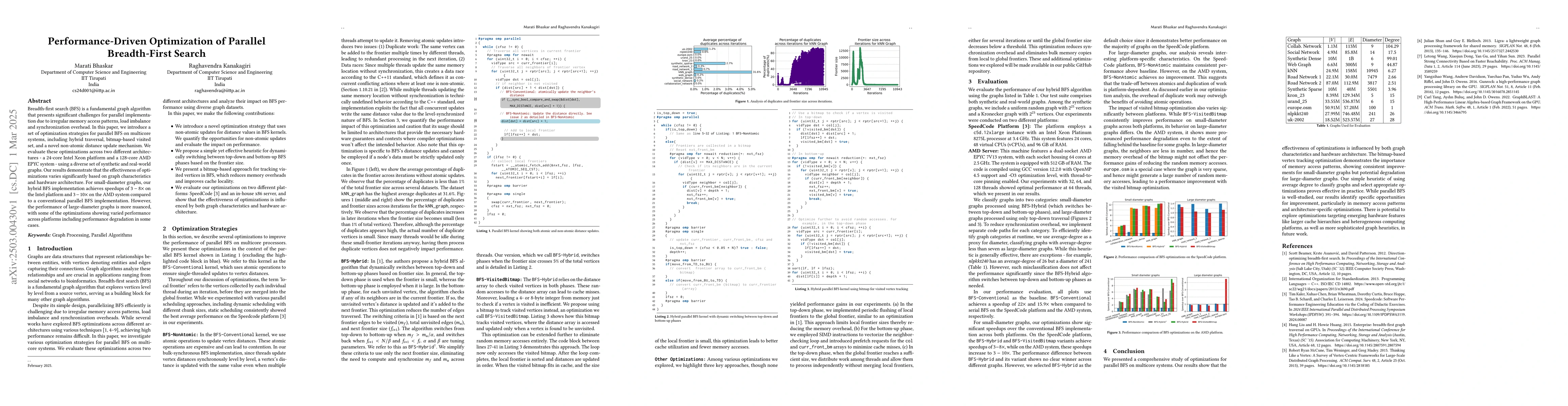 Thumbnail for Performance-Driven Optimization of Parallel Breadth-First Search