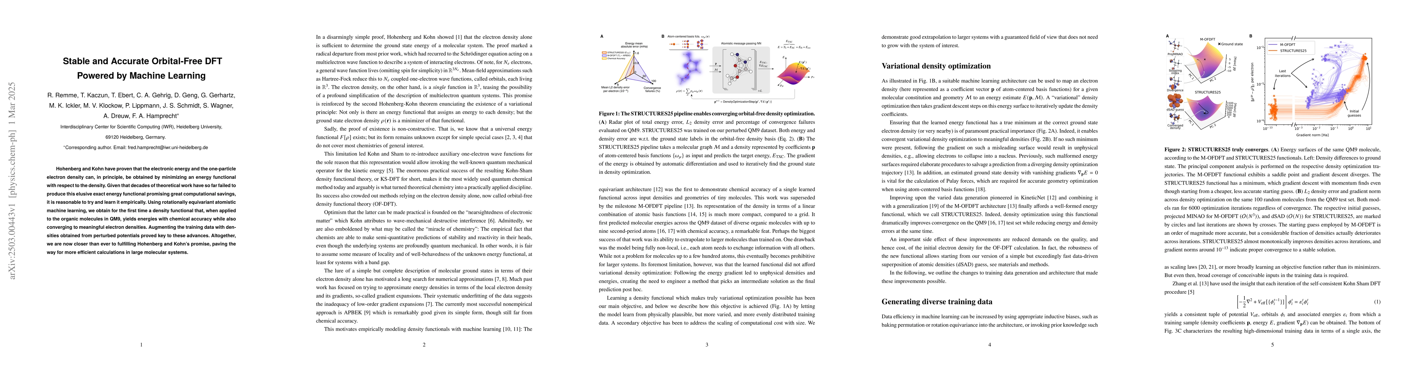 Thumbnail for Stable and Accurate Orbital-Free DFT Powered by Machine Learning
