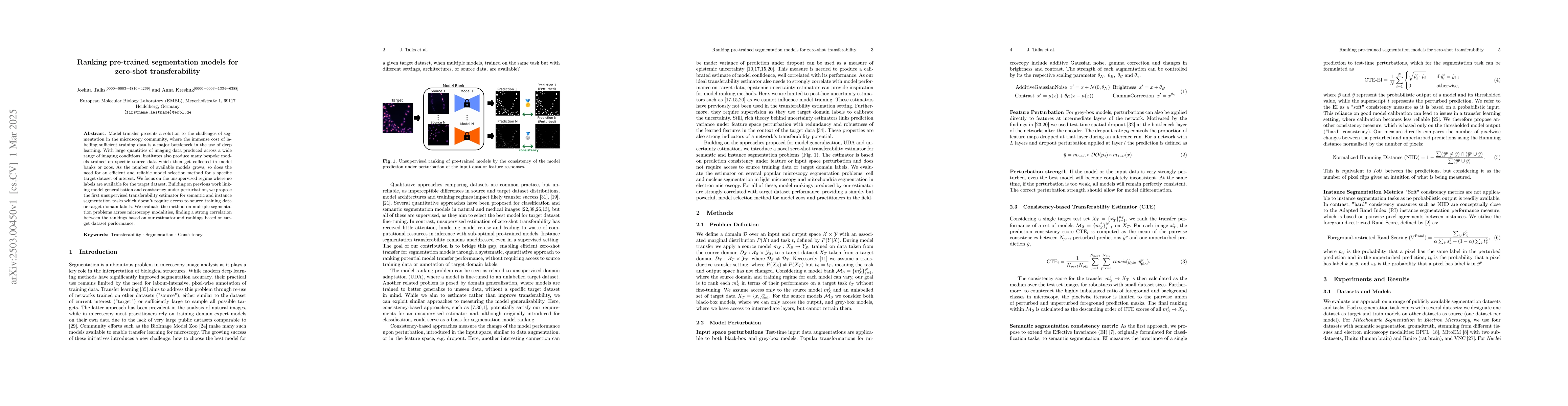 Thumbnail for Ranking pre-trained segmentation models for zero-shot transferability