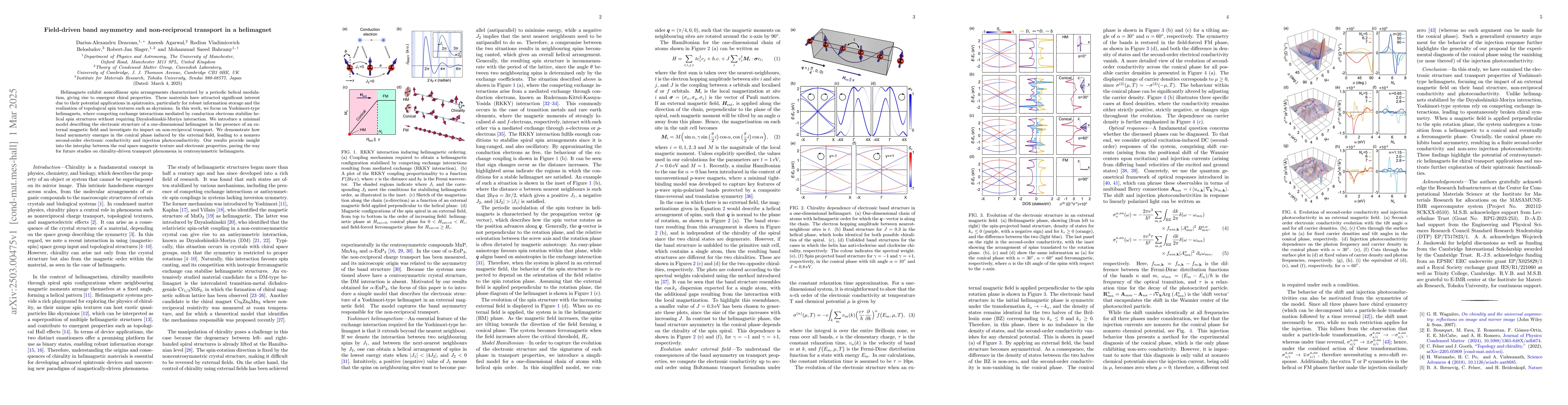 Thumbnail for Field-driven band asymmetry and non-reciprocal transport in a helimagnet