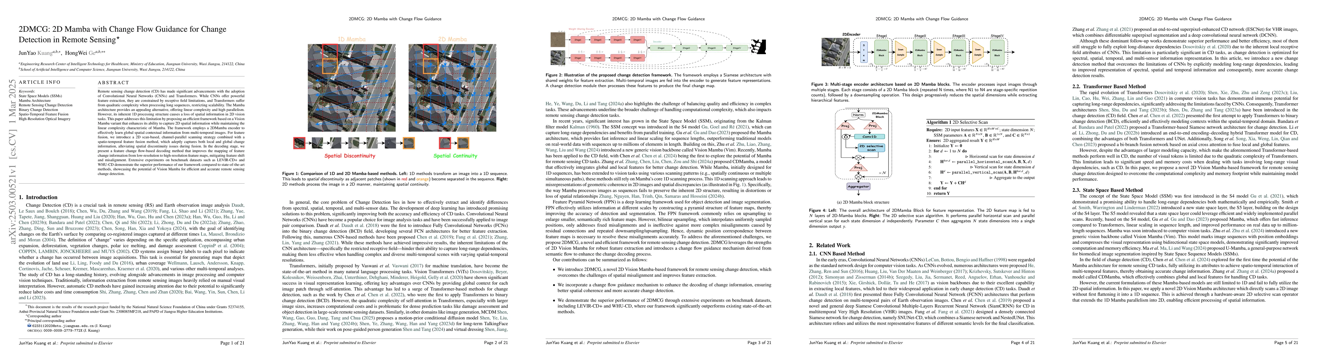 Thumbnail for 2DMCG:2DMambawith Change Flow Guidance for Change Detection in Remote
  Sensing