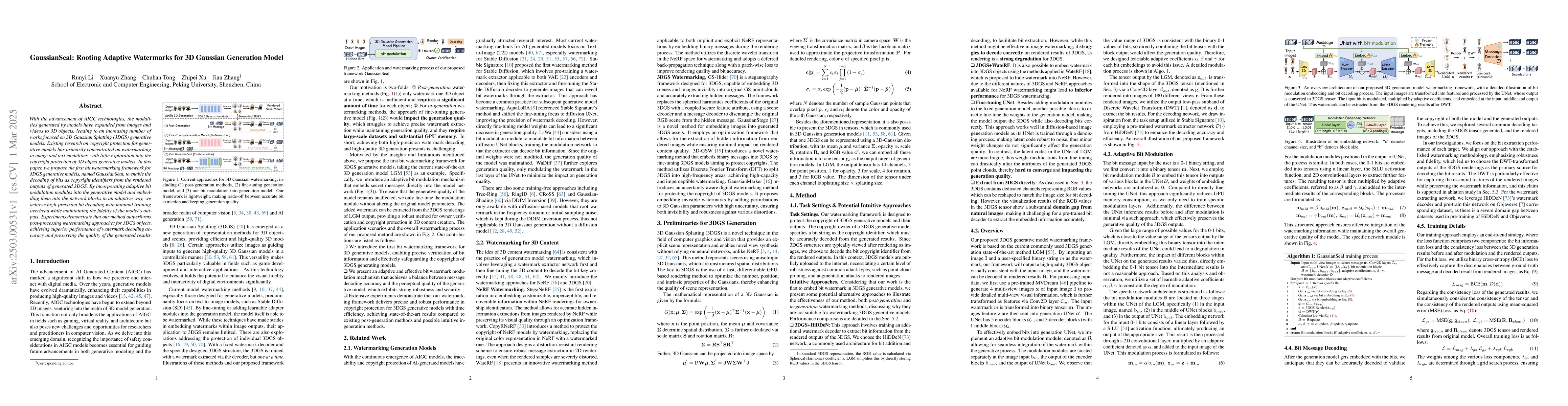 Thumbnail for GaussianSeal: Rooting Adaptive Watermarks for 3D Gaussian Generation
  Model