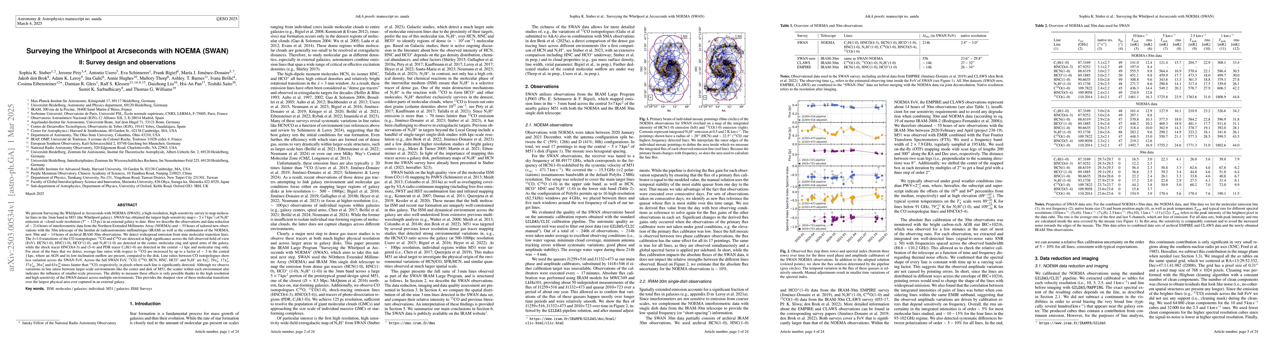 Thumbnail for Surveying the Whirlpool at Arcseconds with NOEMA (SWAN) II: Survey
  design and observations
