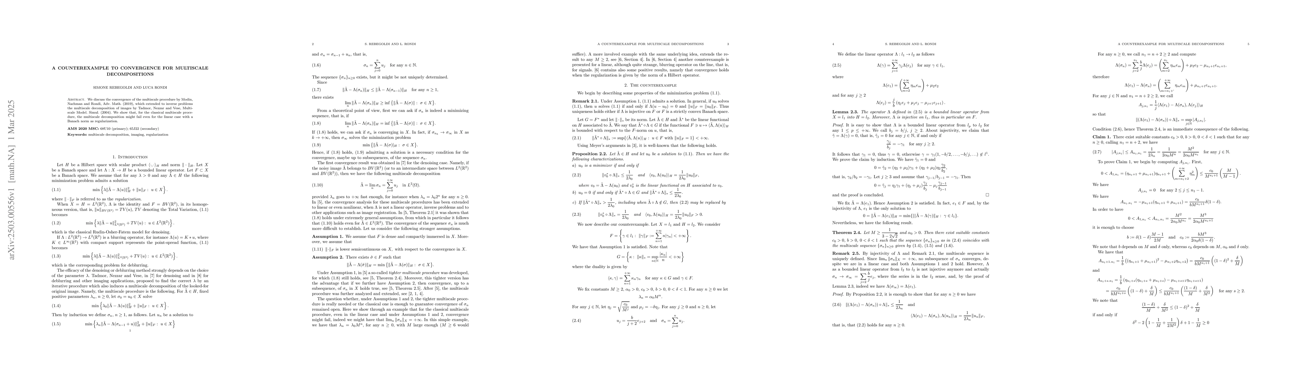 Thumbnail for A counterexample to convergence for multiscale decompositions