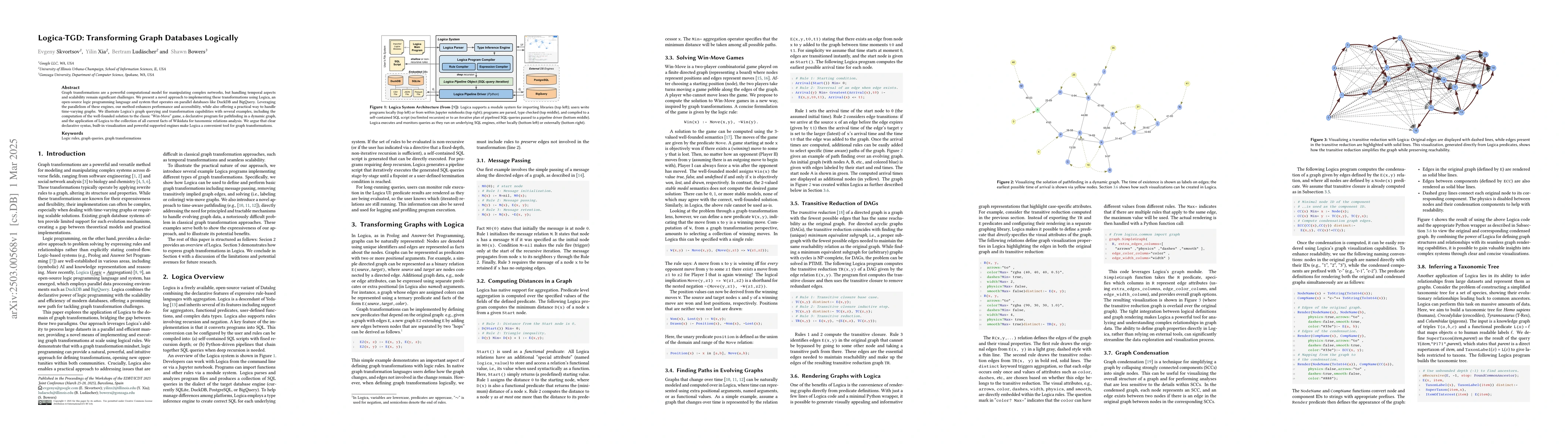Thumbnail for Logica-TGD: Transforming Graph Databases Logically