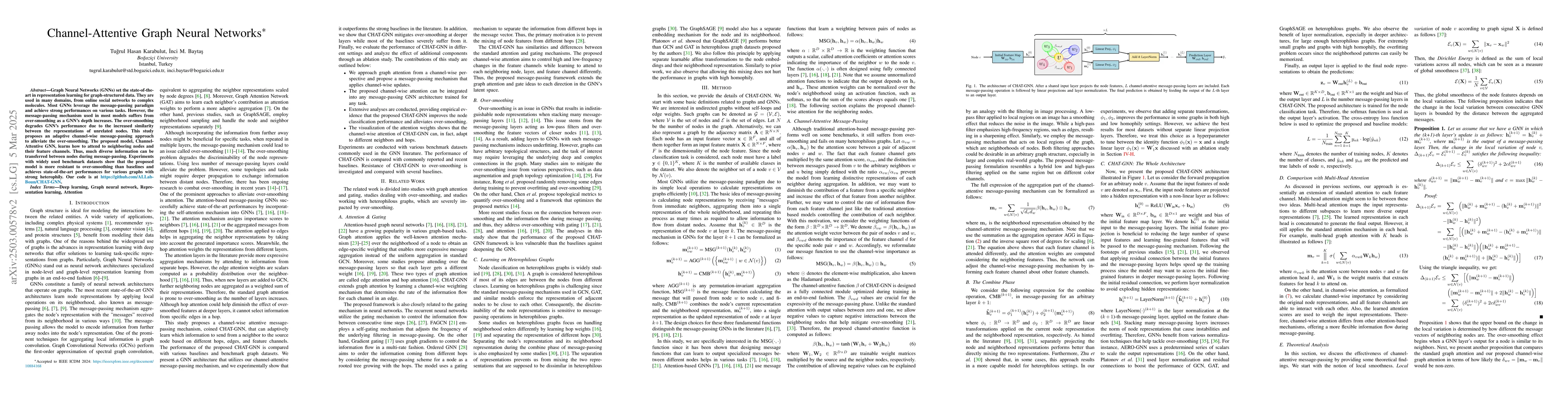 Thumbnail for Channel-Attentive Graph Neural Networks