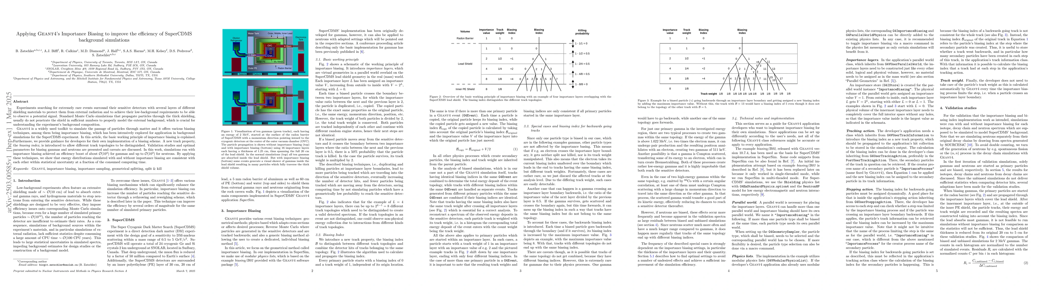 Thumbnail for Applying Geant4's Importance Biasing to improve the efficiency of
  SuperCDMS background simulations