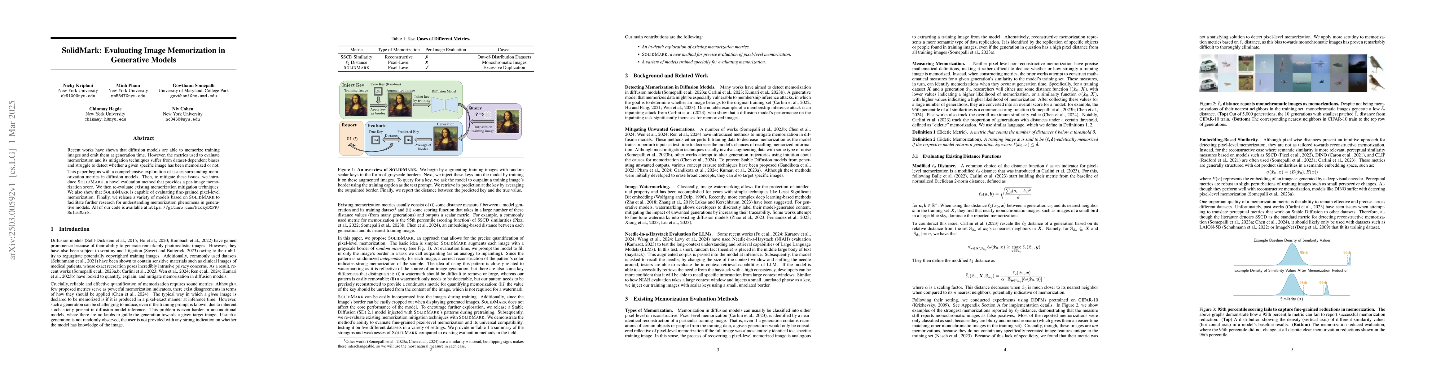 Thumbnail for SolidMark: Evaluating Image Memorization in Generative Models