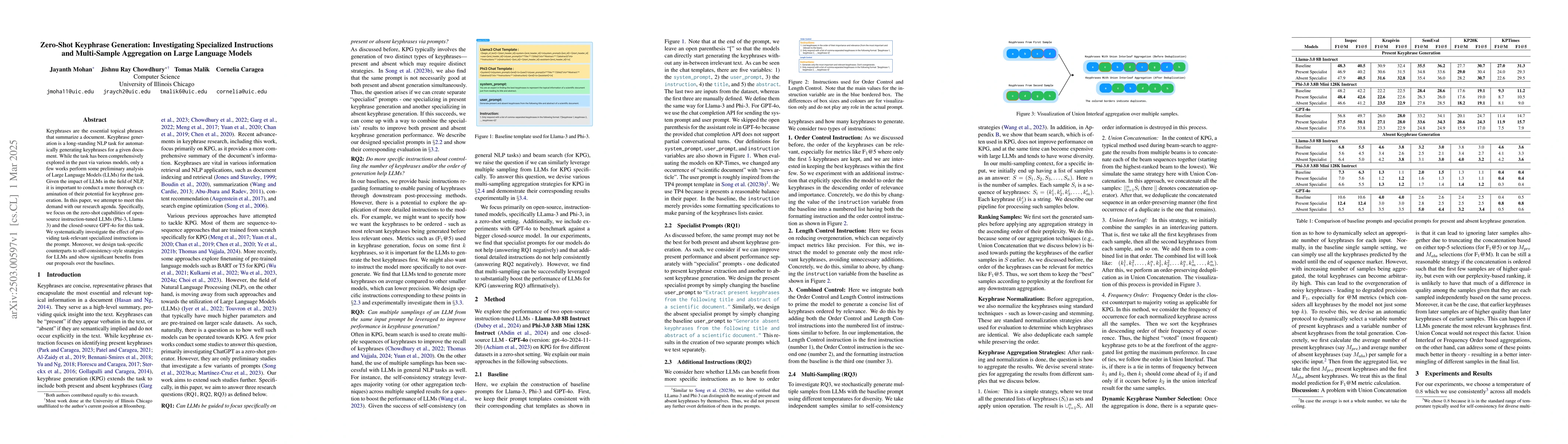 Thumbnail for Zero-Shot Keyphrase Generation: Investigating Specialized Instructions
  and Multi-Sample Aggregation on Large Language Models
