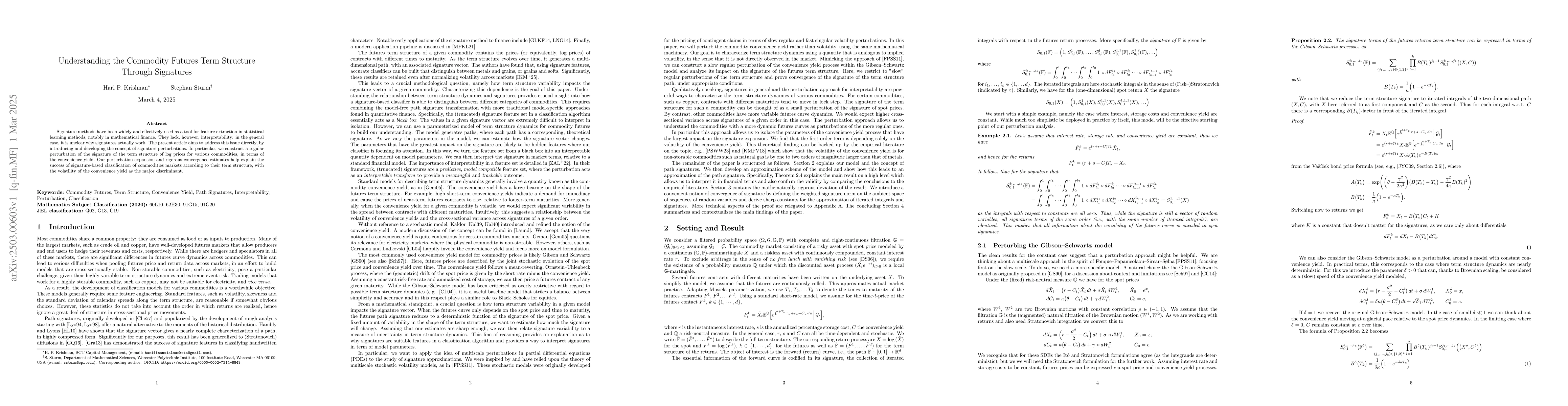 Thumbnail for Understanding the Commodity Futures Term Structure Through Signatures