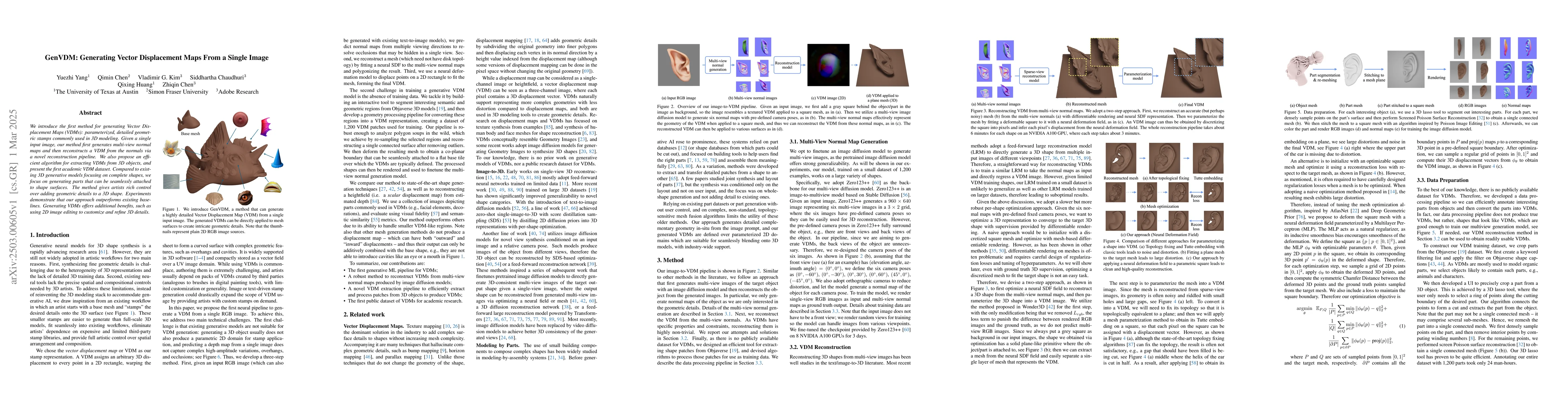 Thumbnail for GenVDM: Generating Vector Displacement Maps From a Single Image