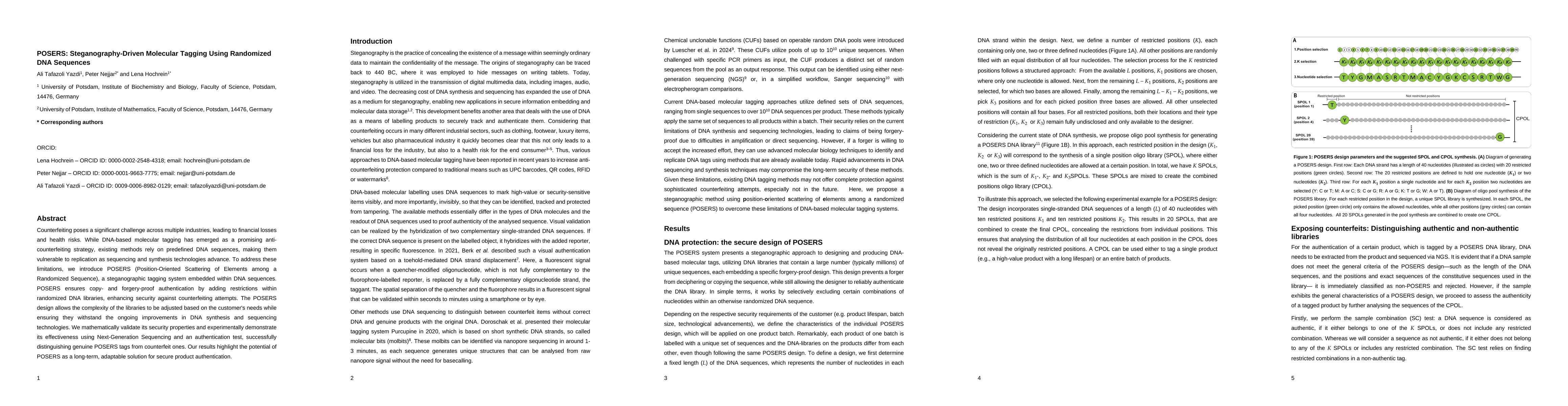 Thumbnail for POSERS: Steganography-Driven Molecular Tagging Using Randomized DNA
  Sequences