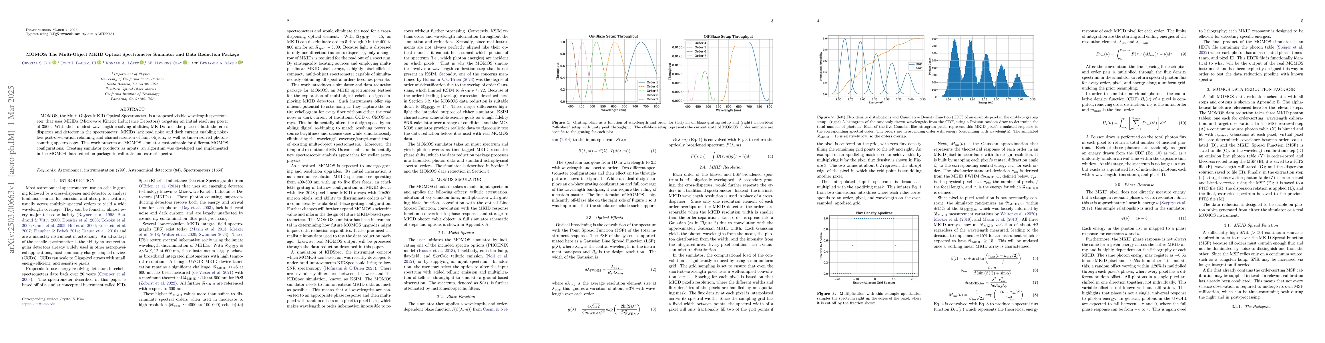 Thumbnail for MOMOS: The Multi-Object MKID Optical Spectrometer Simulator and Data
  Reduction Package