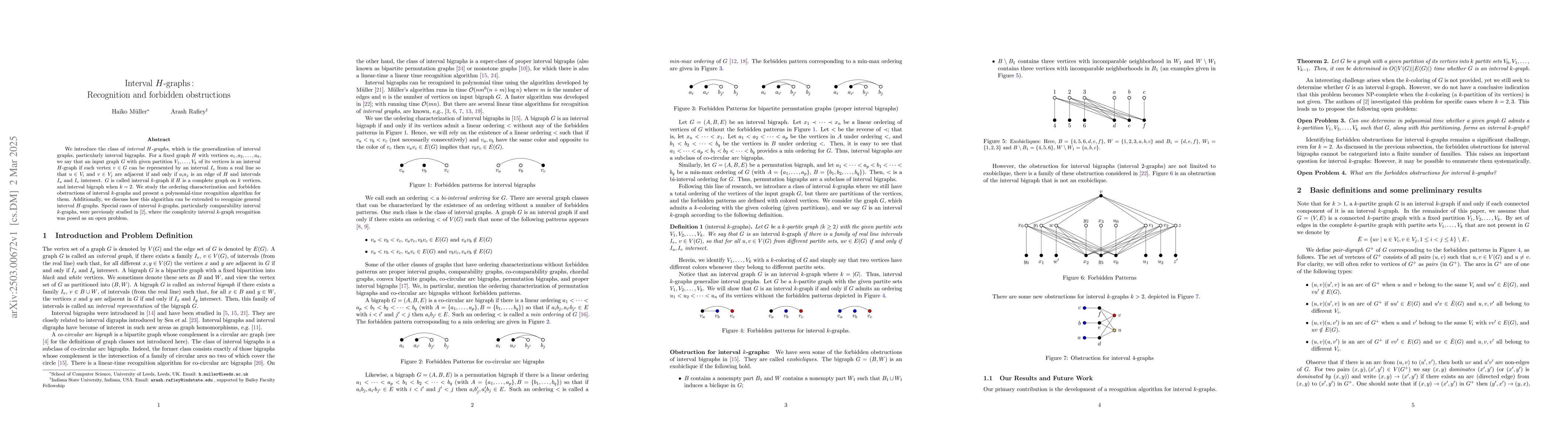 Thumbnail for Interval H-graphs : Recognition and forbidden obstructions