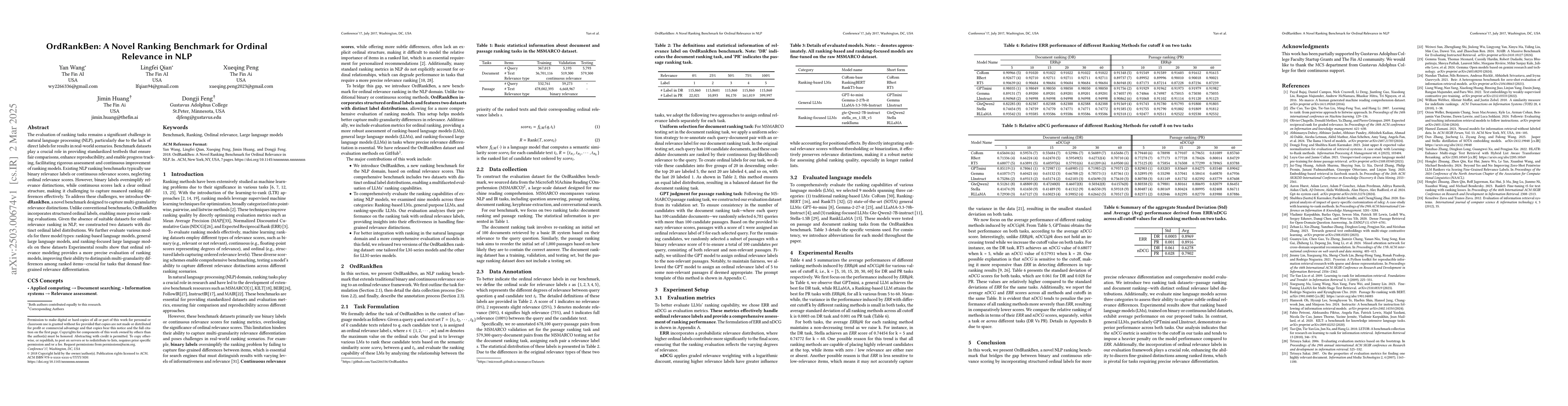 Thumbnail for OrdRankBen: A Novel Ranking Benchmark for Ordinal Relevance in NLP