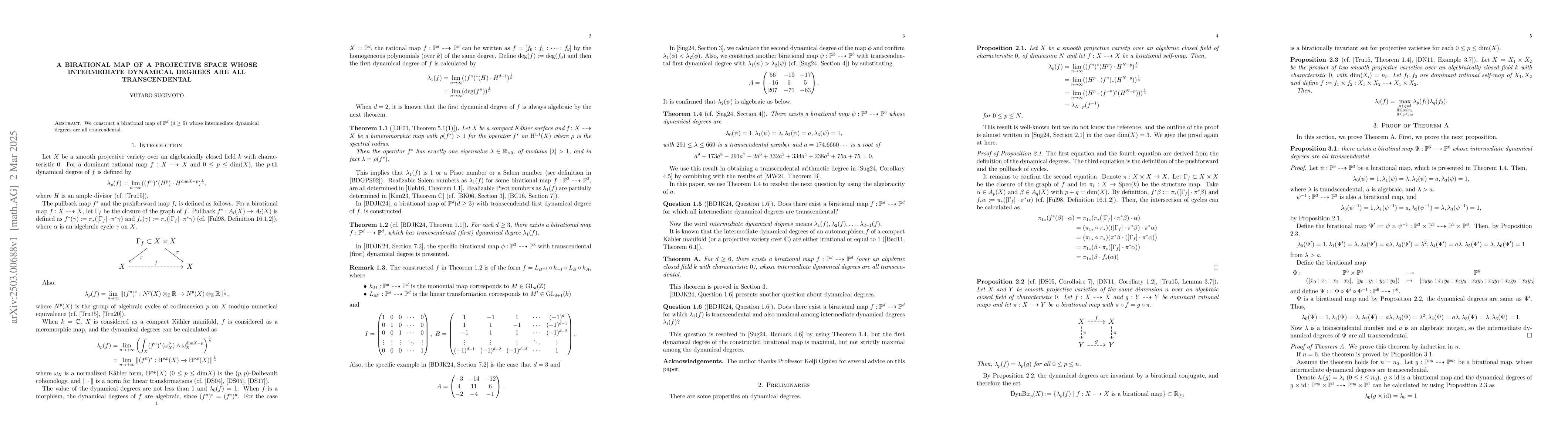Thumbnail for A birational map of a projective space whose intermediate dynamical
  degrees are all transcendental