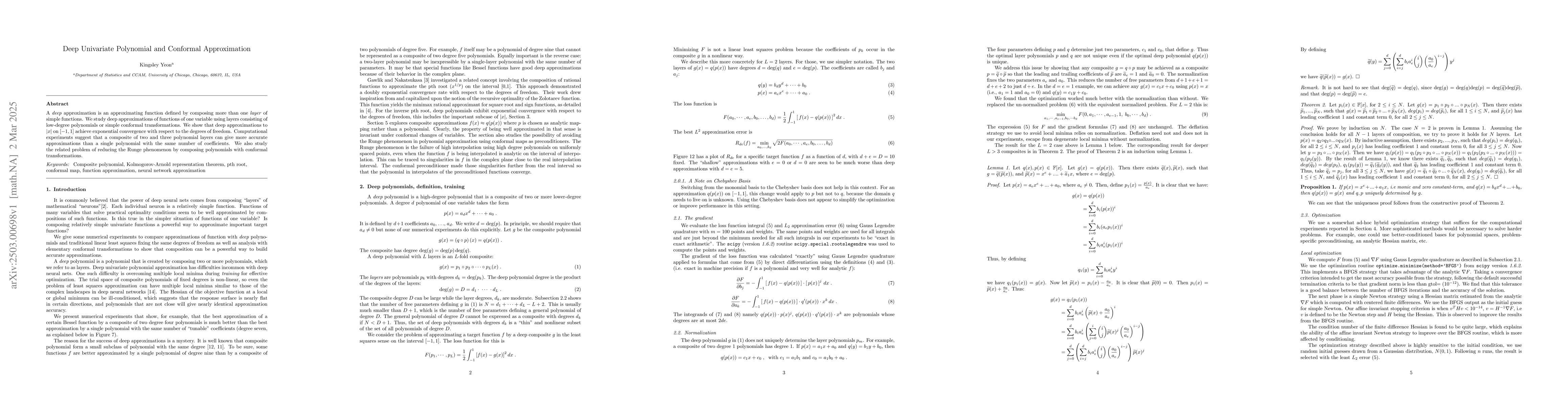 Thumbnail for Deep Univariate Polynomial and Conformal Approximation