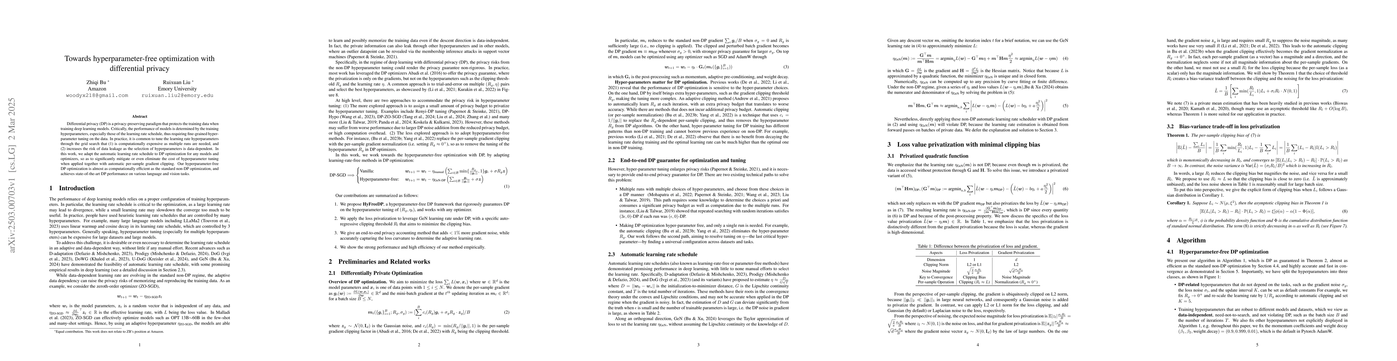 Thumbnail for Towards hyperparameter-free optimization with differential privacy