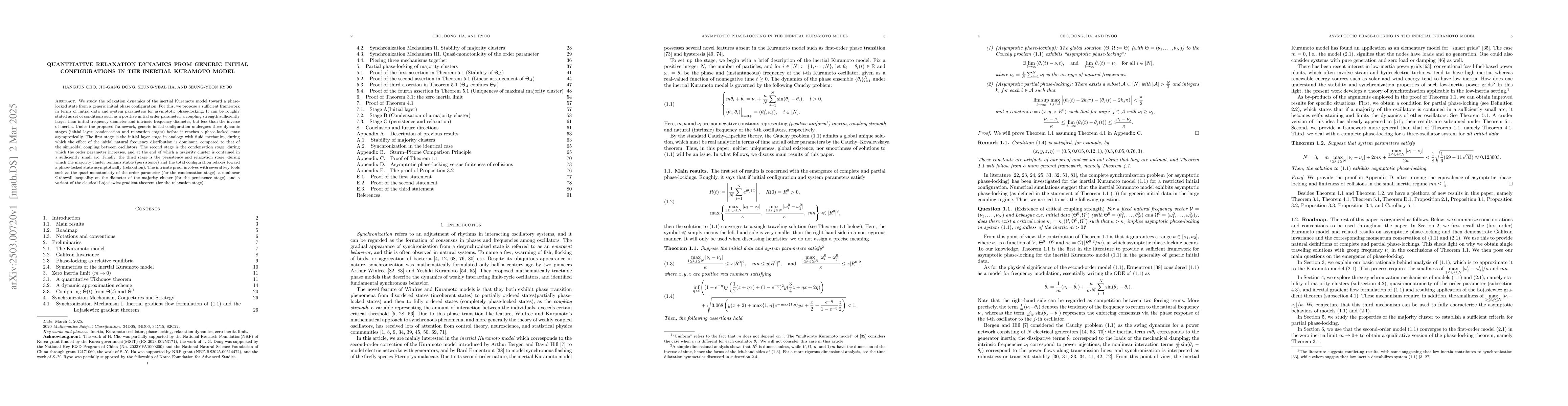 Thumbnail for Quantitative relaxation dynamics from generic initial configurations in
  the inertial Kuramoto model