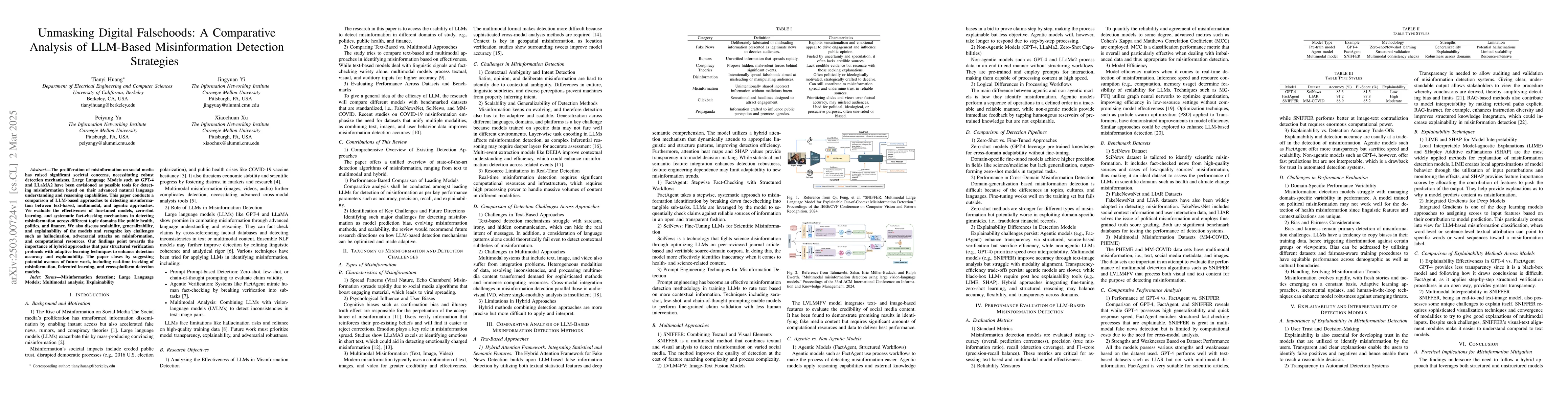 Thumbnail for Unmasking Digital Falsehoods: A Comparative Analysis of LLM-Based
  Misinformation Detection Strategies