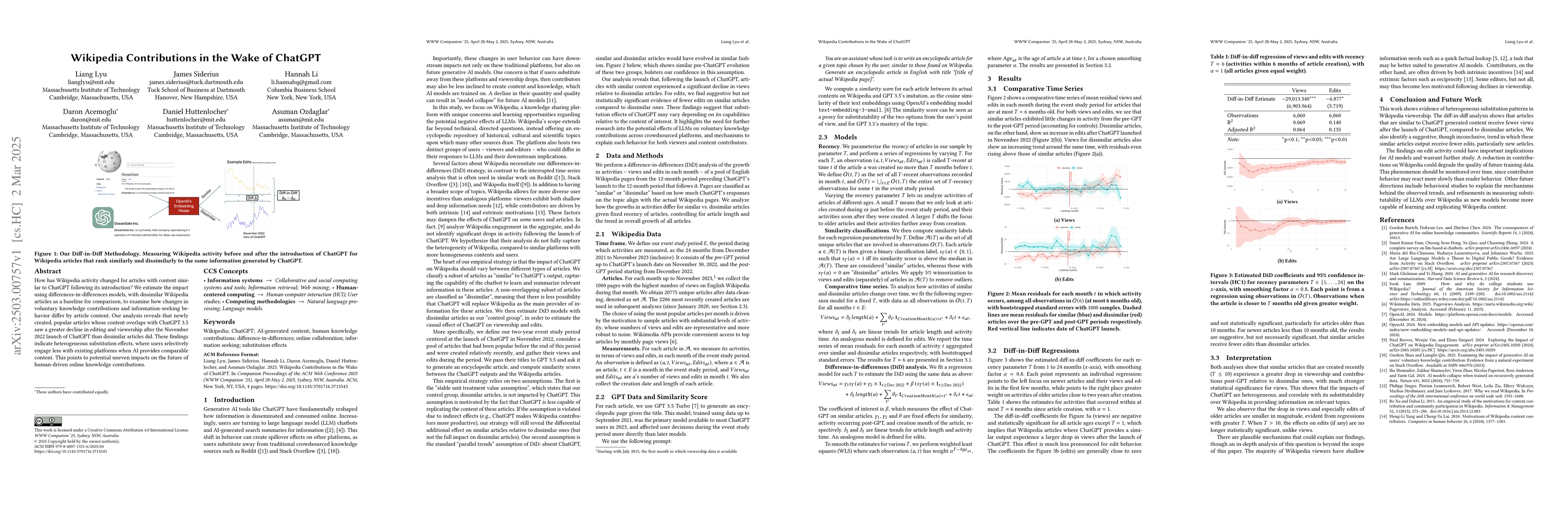Thumbnail for Wikipedia Contributions in the Wake of ChatGPT