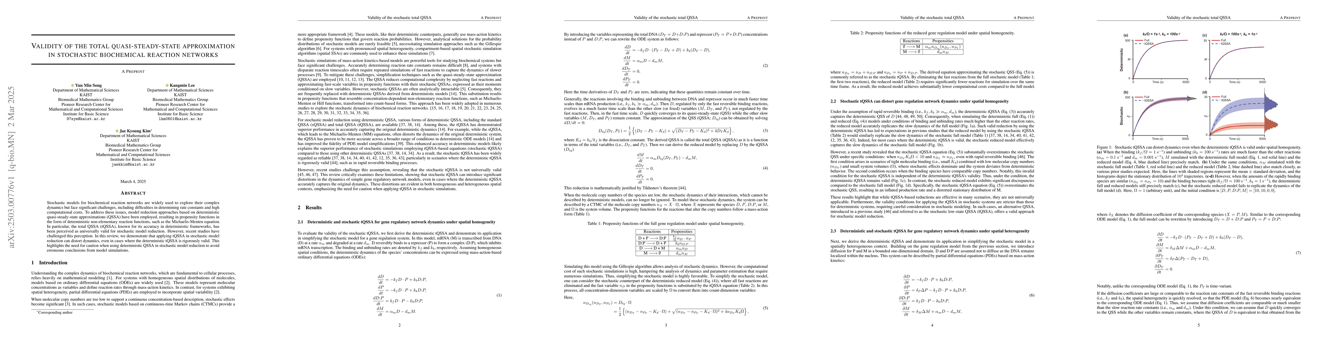 Thumbnail for Validity of the total quasi-steady-state approximation in stochastic
  biochemical reaction networks