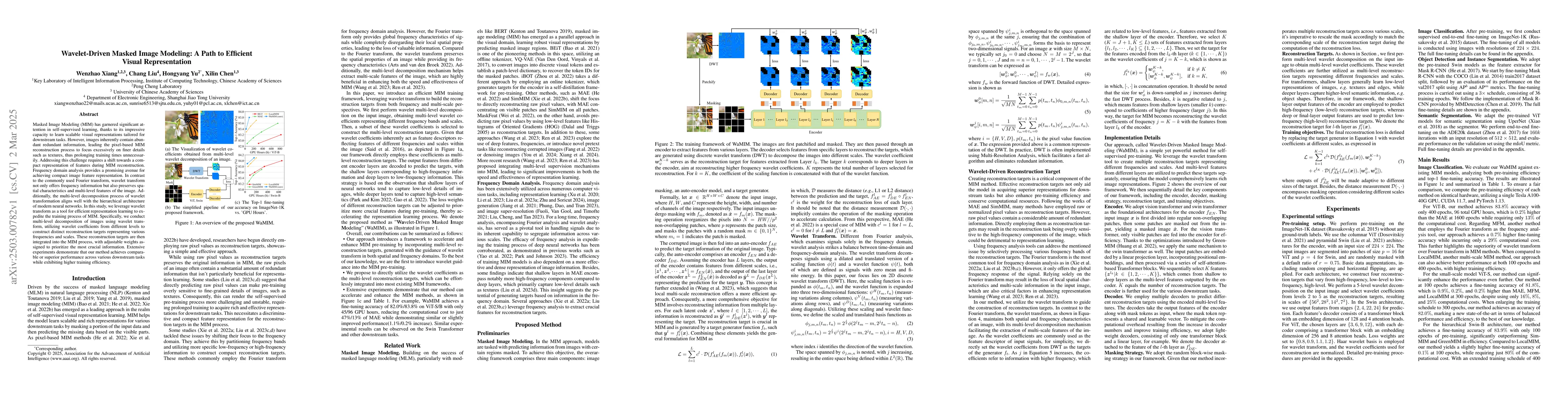 Thumbnail for Wavelet-Driven Masked Image Modeling: A Path to Efficient Visual
  Representation