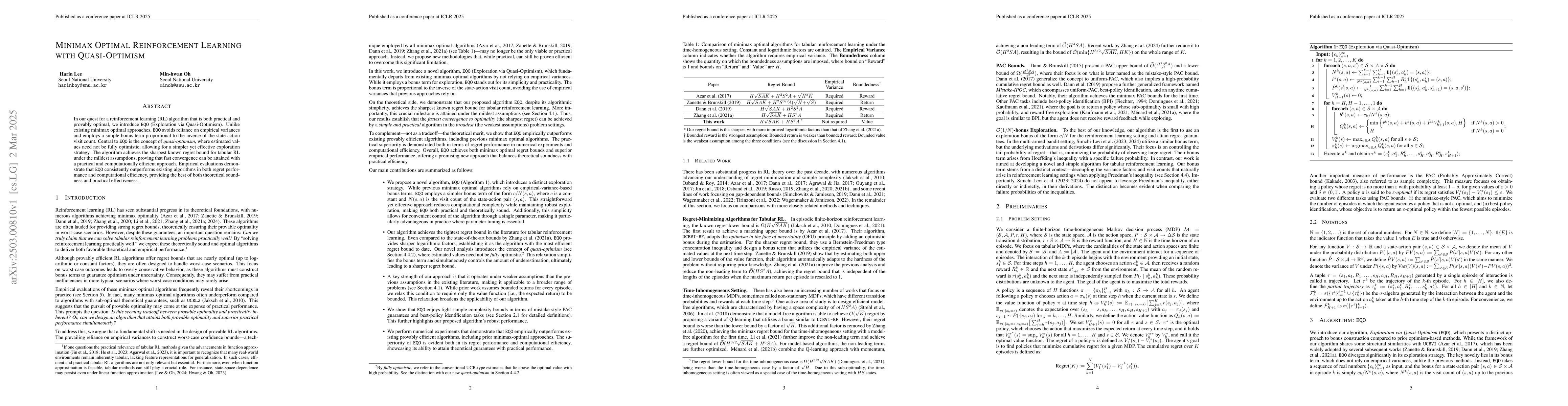Thumbnail for Minimax Optimal Reinforcement Learning with Quasi-Optimism