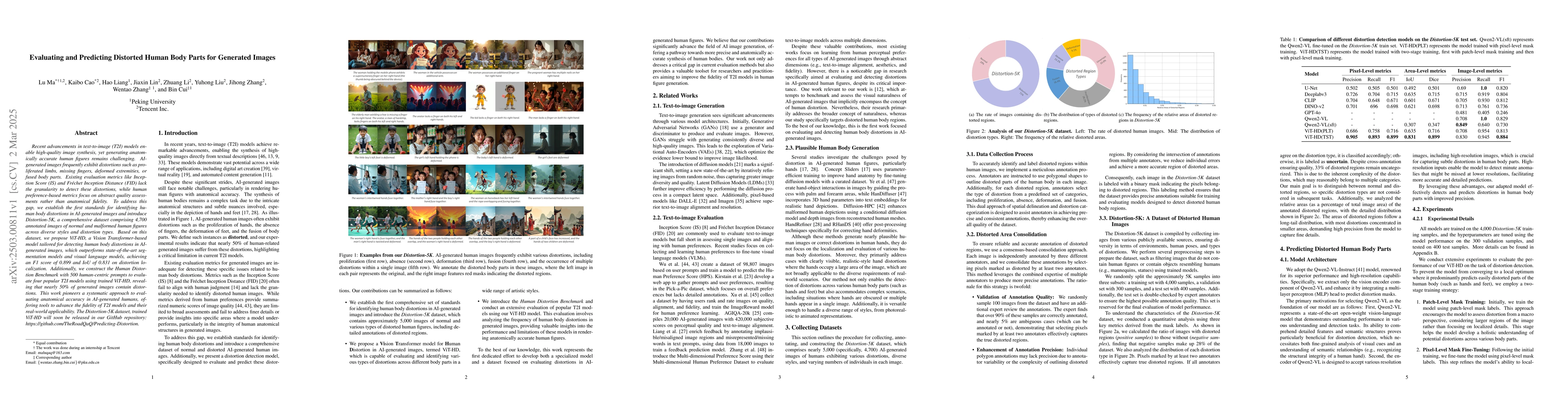 Thumbnail for Evaluating and Predicting Distorted Human Body Parts for Generated
  Images