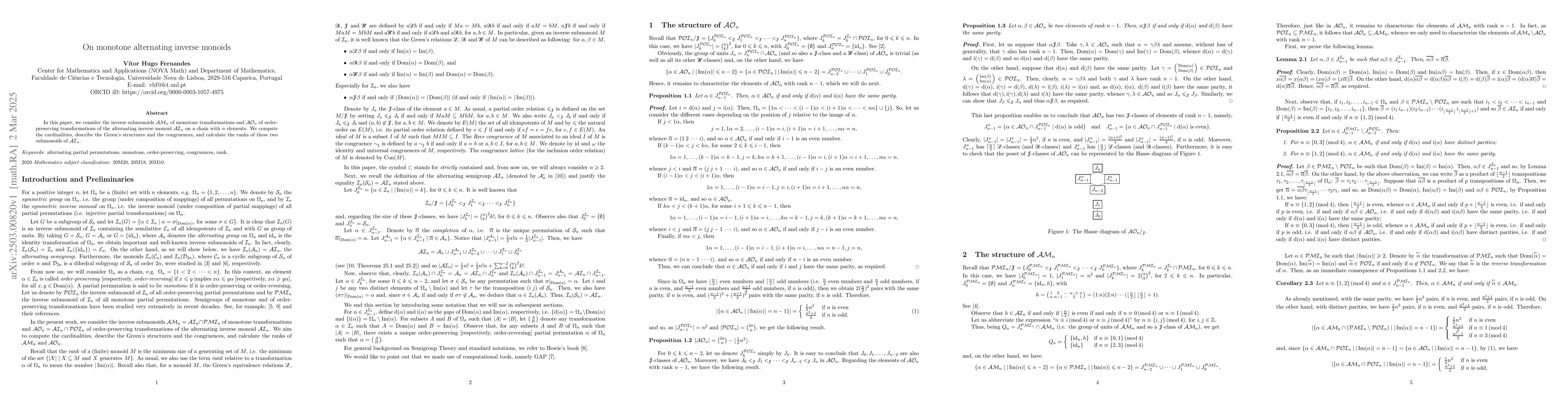 Thumbnail for On monotone alternating inverse monoids