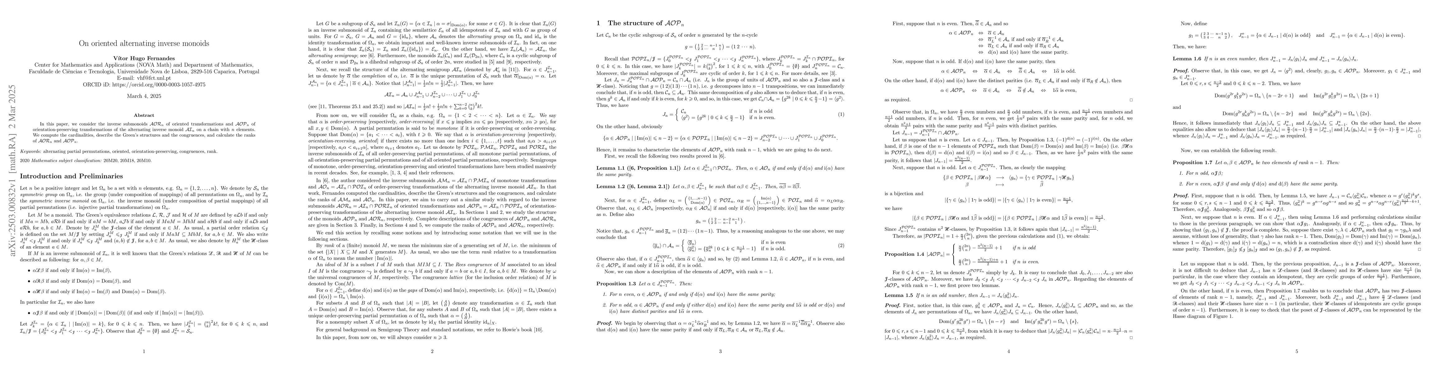 Thumbnail for On oriented alternating inverse monoids