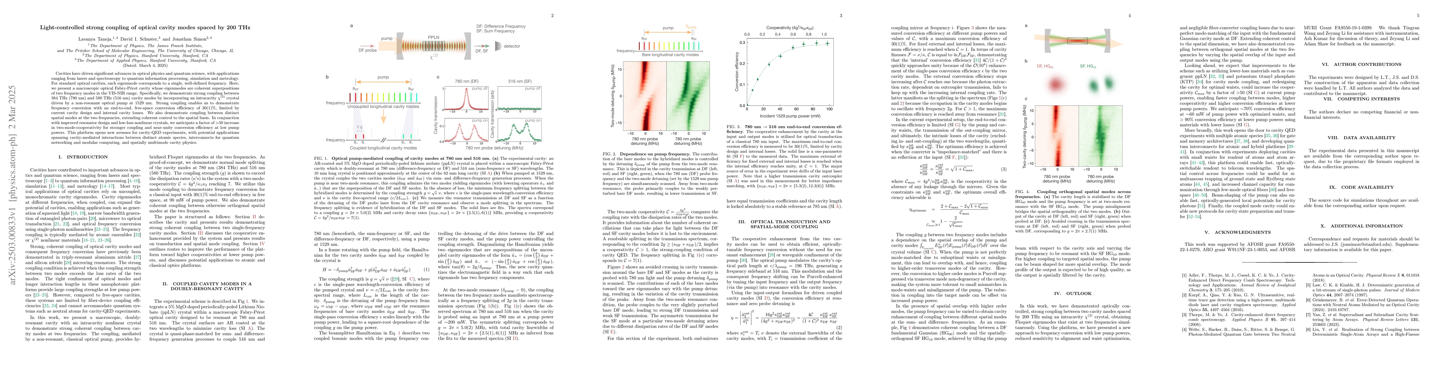 Thumbnail for Light-controlled strong coupling of optical cavity modes spaced by 200
  THz
