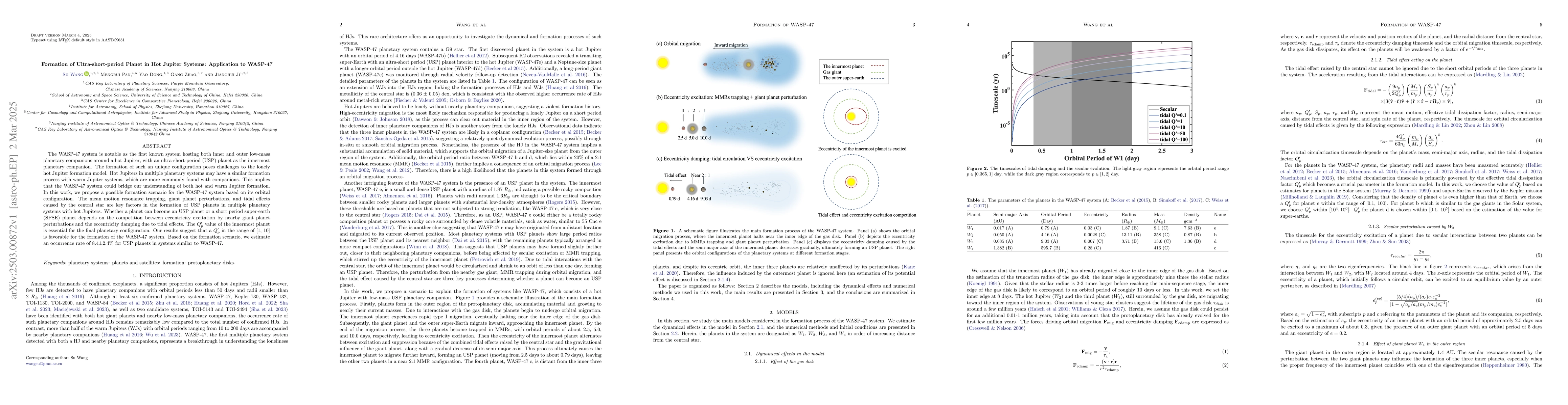 Thumbnail for Formation of Ultra-short-period Planet in Hot Jupiter Systems:
  Application to WASP-47