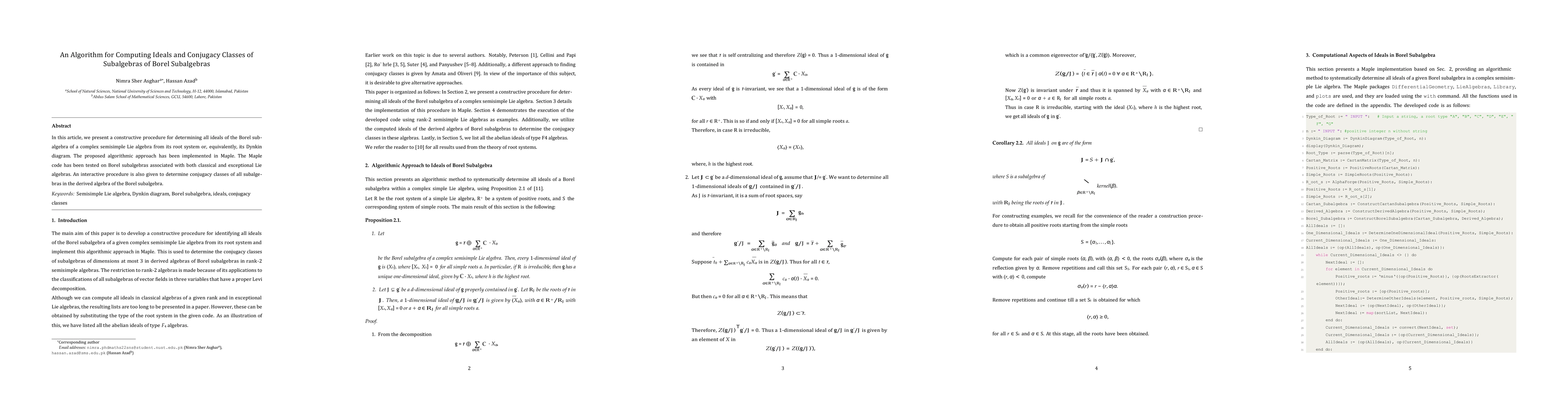 Thumbnail for An Algorithm for Computing Ideals and Conjugacy Classes of Subalgebras
  of Borel Subalgebras