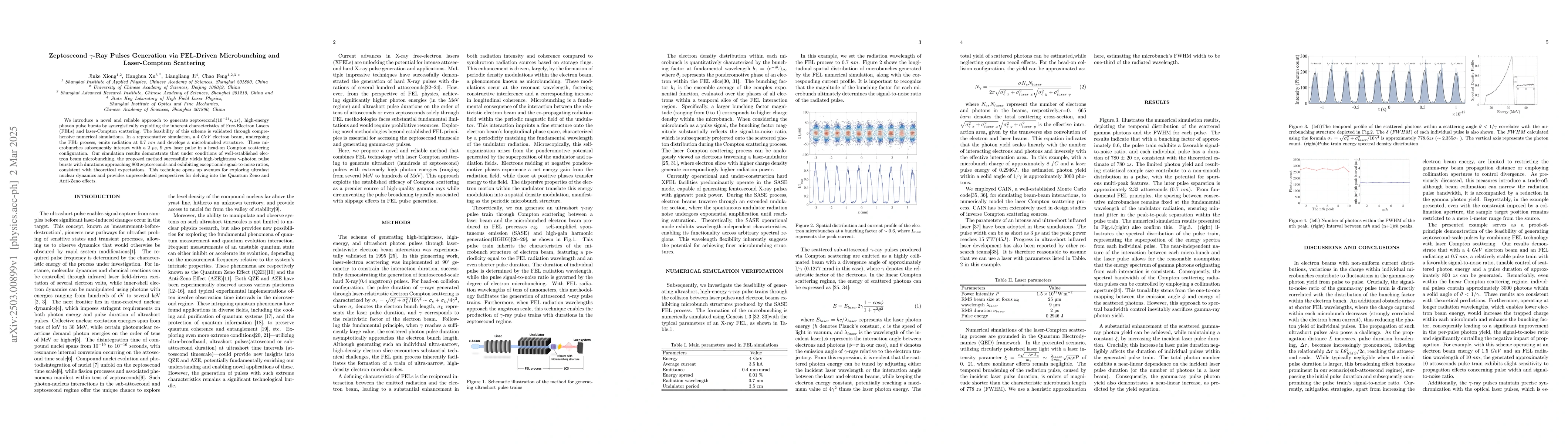 Thumbnail for Zeptosecond Gamma-Ray Pulses Generation via FEL-Driven Microbunching and
  Laser-Compton Scattering