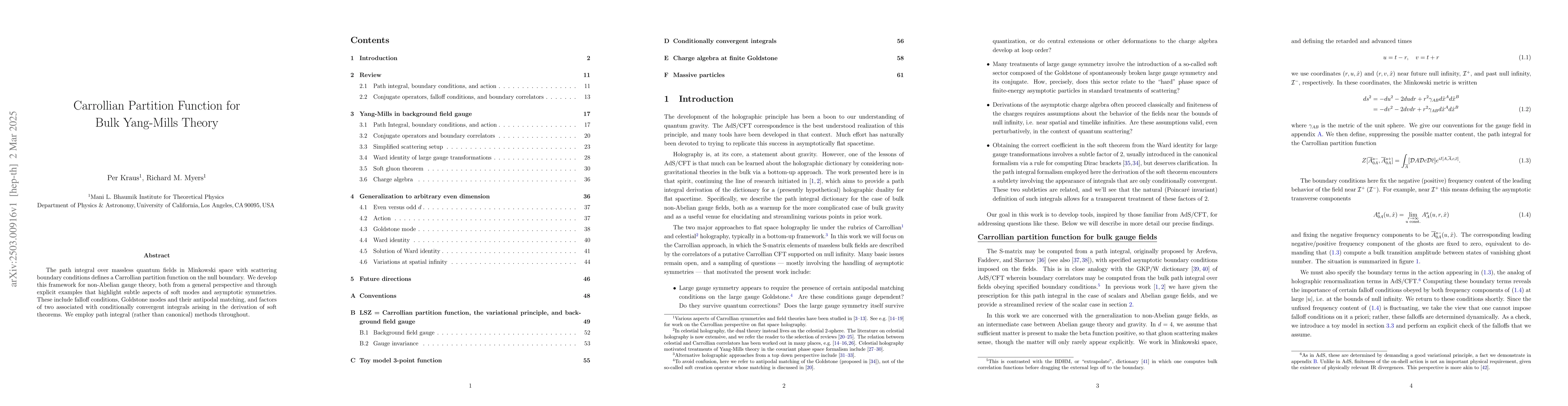 Thumbnail for Carrollian Partition Function for Bulk Yang-Mills Theory