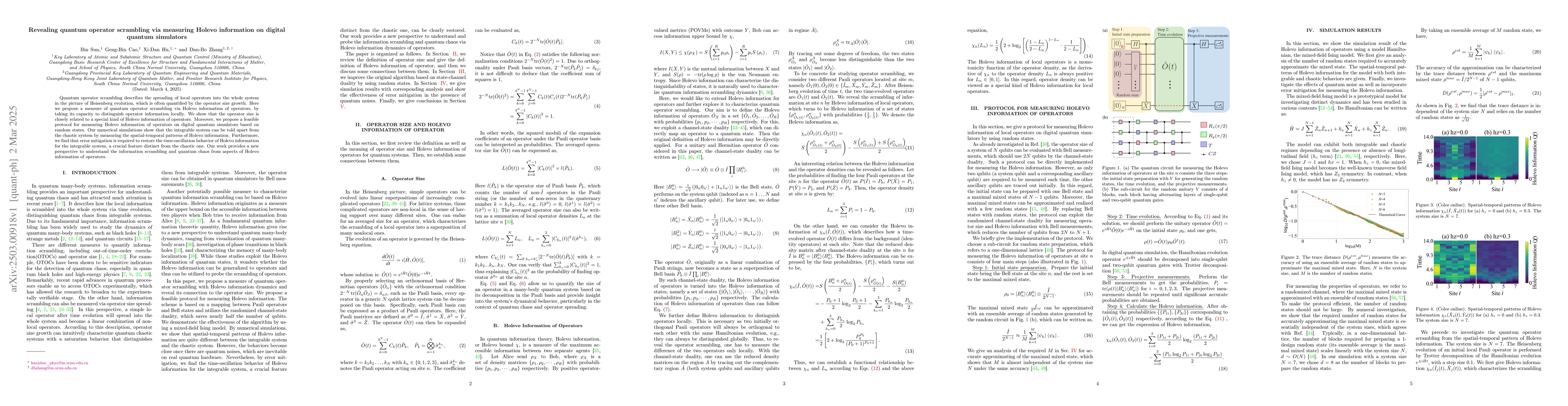 Thumbnail for Revealing quantum operator scrambling via measuring Holevo information
  on digital quantum simulators