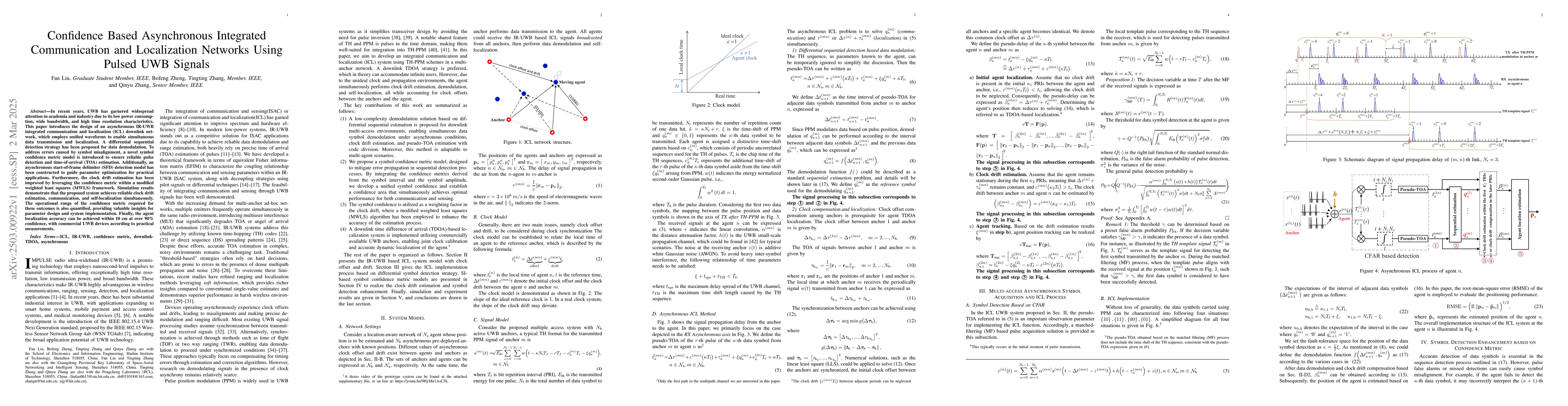 Thumbnail for Confidence Based Asynchronous Integrated Communication and Localization
  Networks Using Pulsed UWB Signals