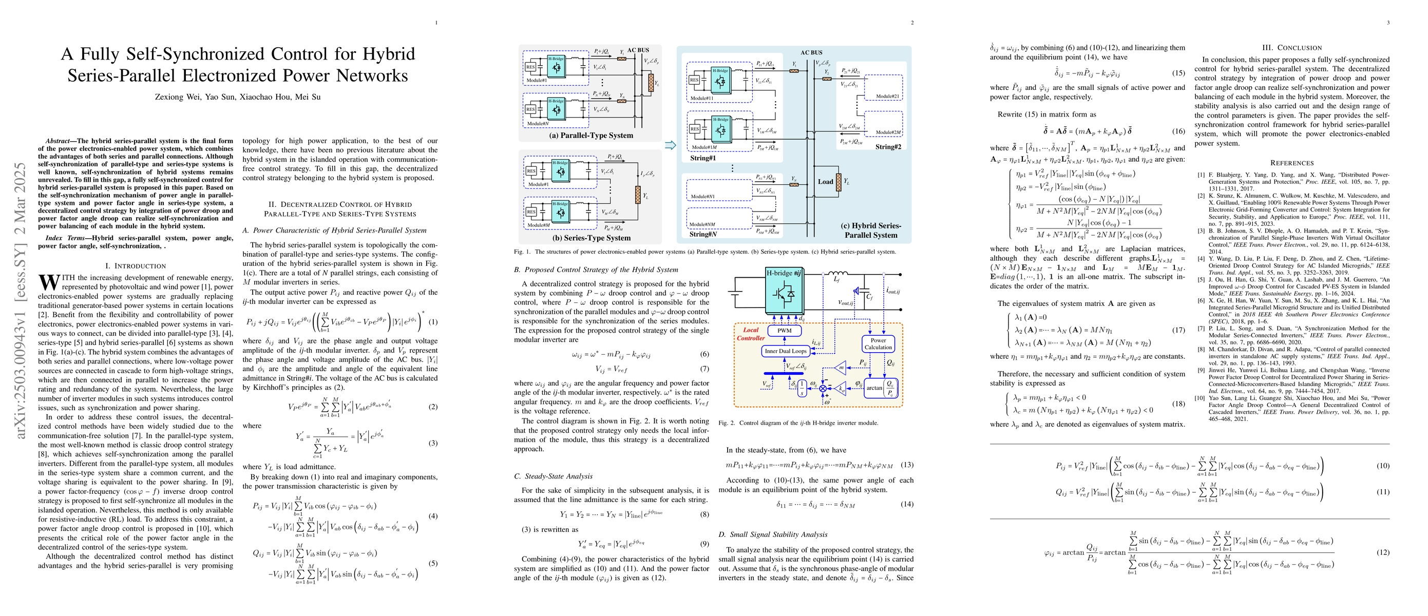 Thumbnail for A Fully Self-Synchronized Control for Hybrid Series-Parallel
  Electronized Power Networks