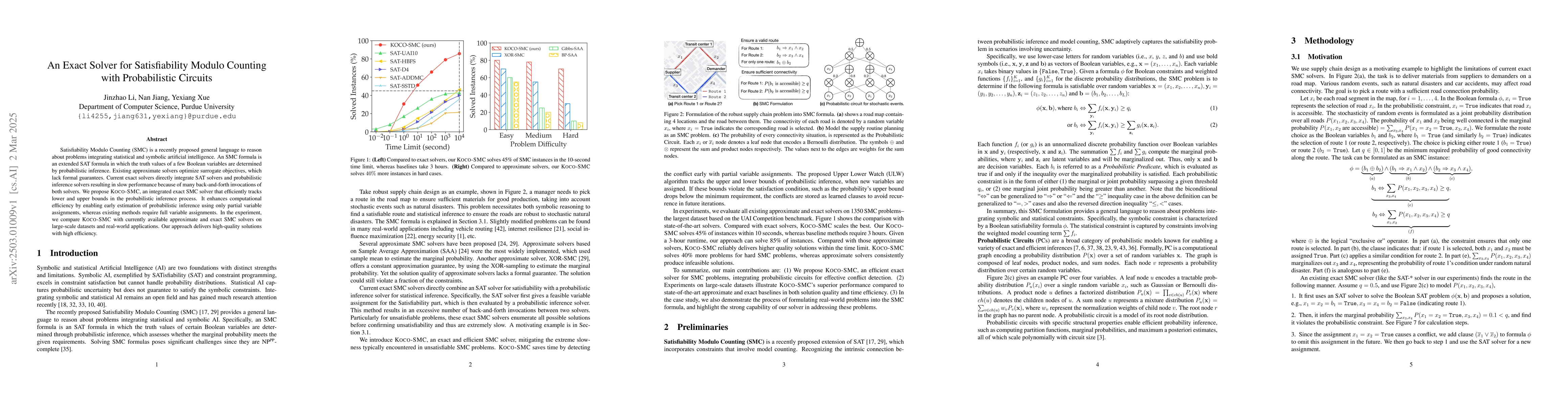 Thumbnail for An Exact Solver for Satisfiability Modulo Counting with Probabilistic
  Circuits