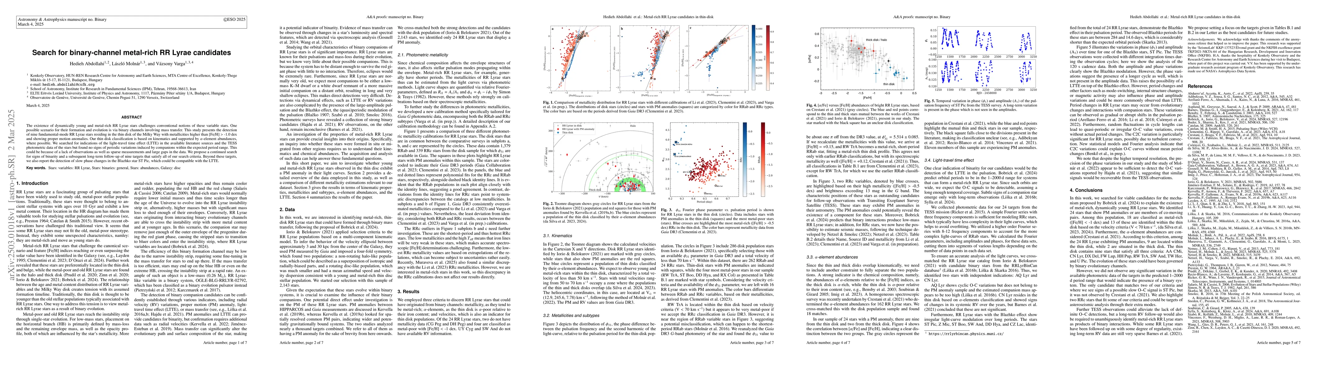 Thumbnail for Search for binary-channel metal-rich RR~Lyrae candidates