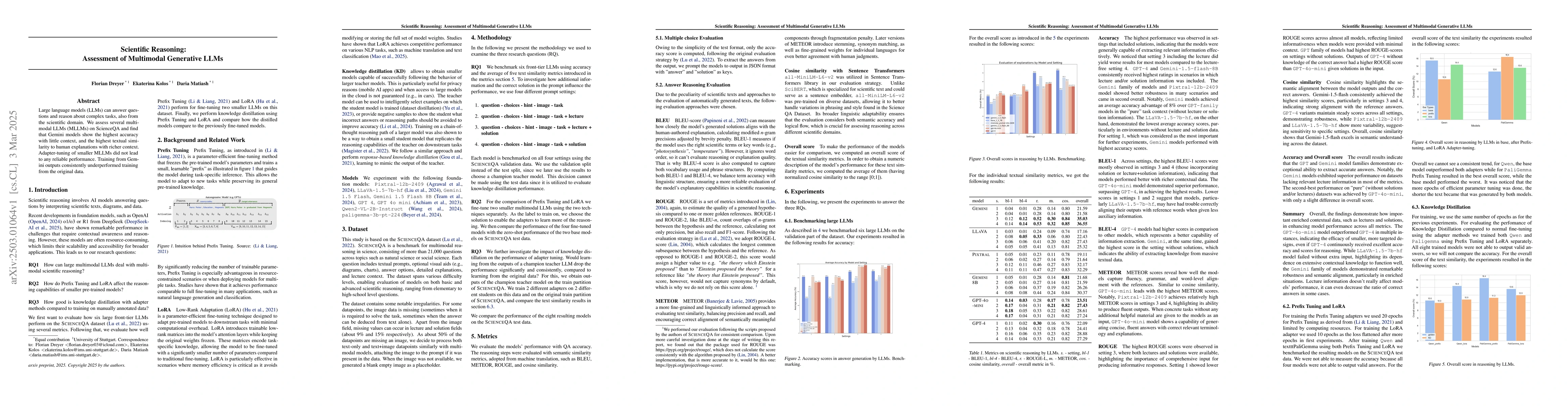 Thumbnail for Scientific Reasoning: Assessment of Multimodal Generative LLMs