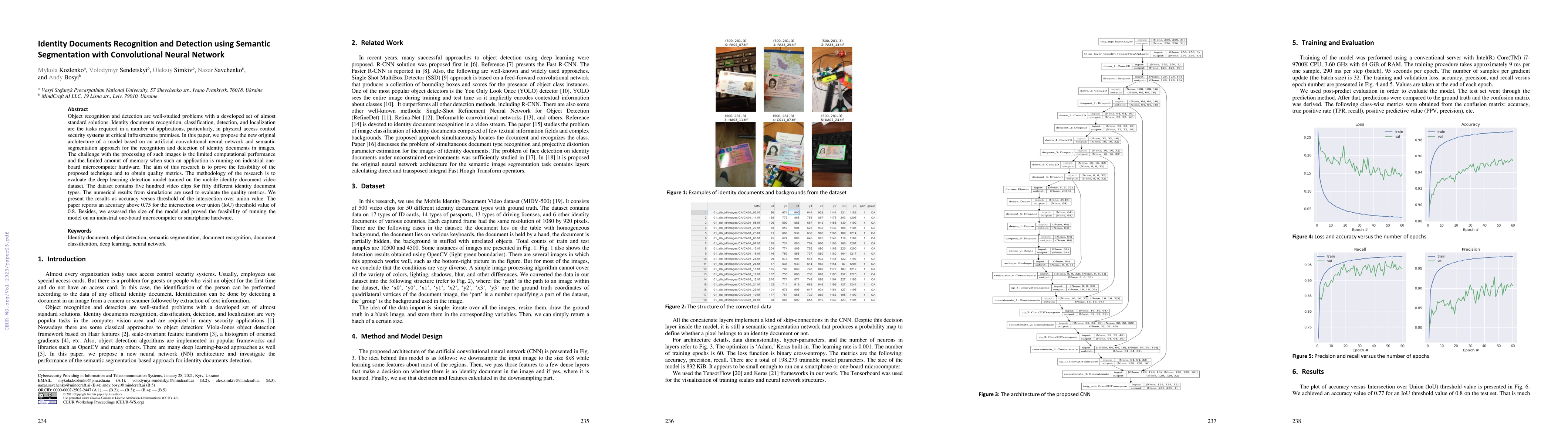 Thumbnail for Identity documents recognition and detection using semantic segmentation
  with convolutional neural network