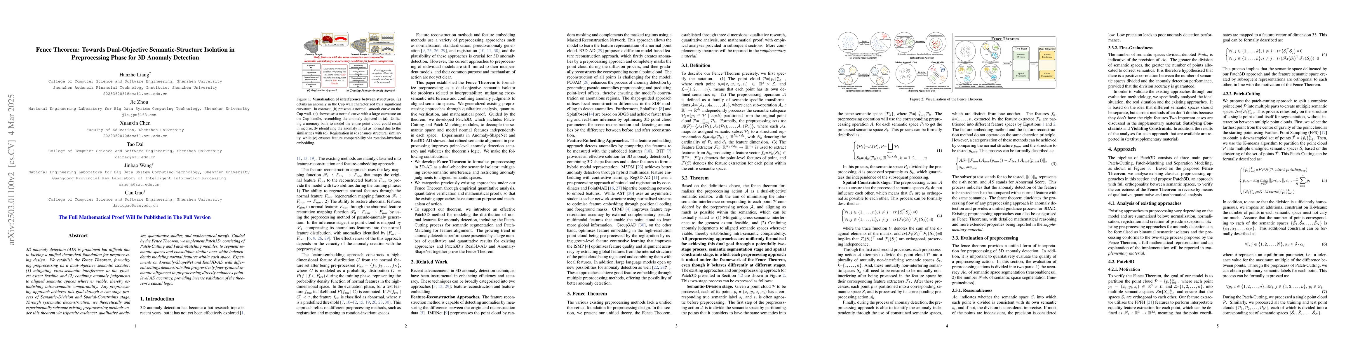 Thumbnail for Fence Theorem: Towards Dual-Objective Semantic-Structure Isolation in
  Preprocessing Phase for 3D Anomaly Detection