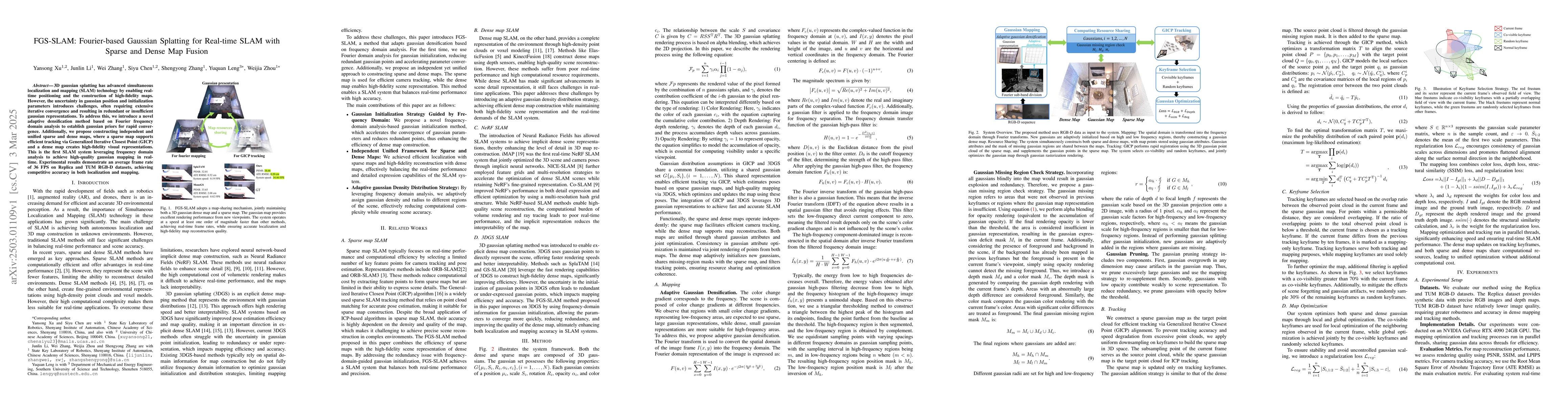 Thumbnail for FGS-SLAM: Fourier-based Gaussian Splatting for Real-time SLAM with
  Sparse and Dense Map Fusion