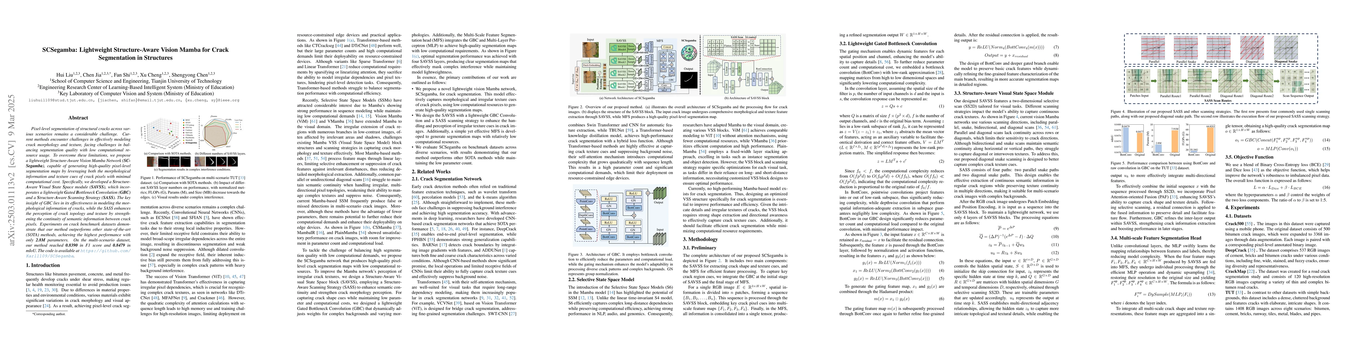 Thumbnail for SCSegamba: Lightweight Structure-Aware Vision Mamba for Crack
  Segmentation in Structures