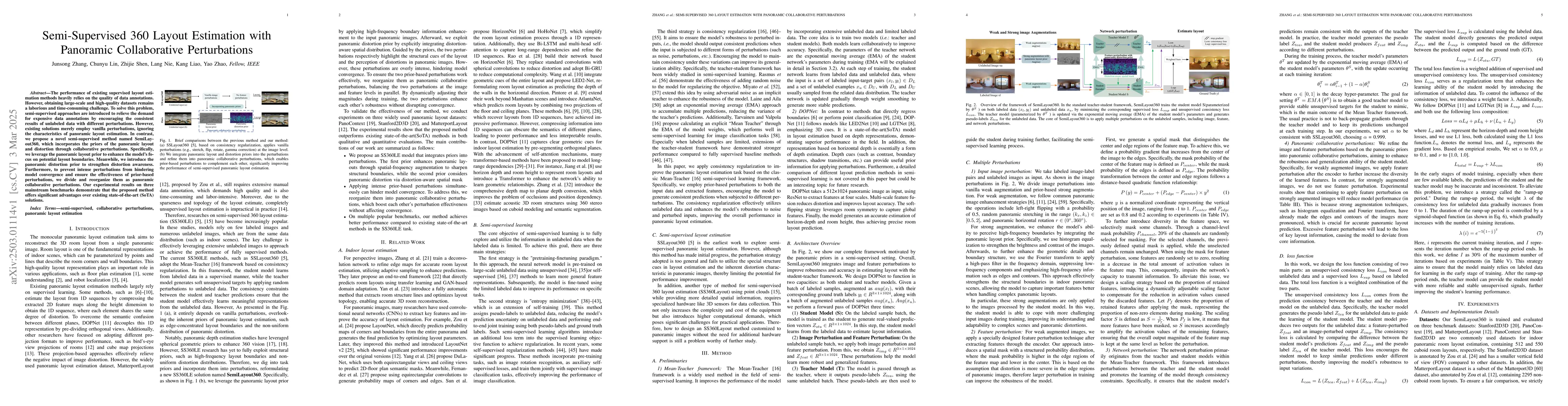 Thumbnail for Semi-Supervised 360 Layout Estimation with Panoramic Collaborative
  Perturbations